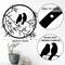Metal Wall Art Bird on Tree Branch Silhouette Bird Art Decor for Living Room Garden Bedroom Office Home Wall Housewarming Party Decor(Black)